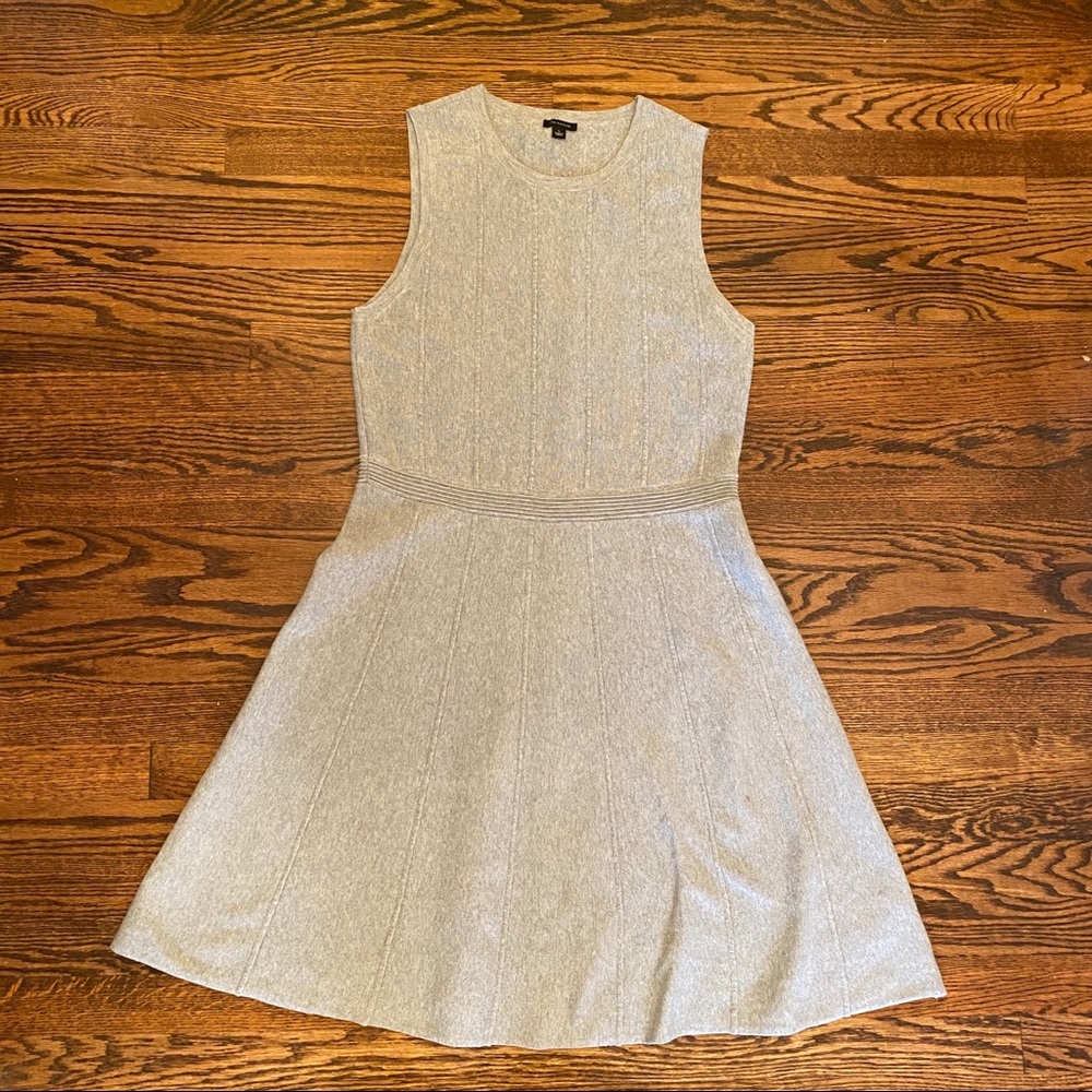 Ann Taylor size L grey, a-line sweater dress.